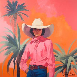 Coastal Cowgirl - Signed Archival Giclee Painting Canvas by Tiffan…